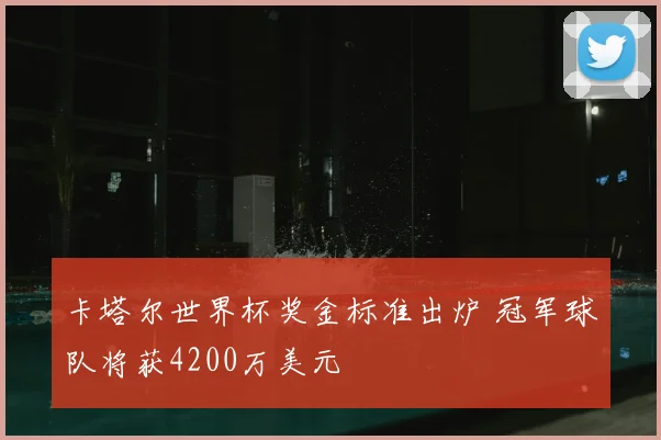 卡塔尔世界杯奖金标准出炉 冠军球队将获4200万美元